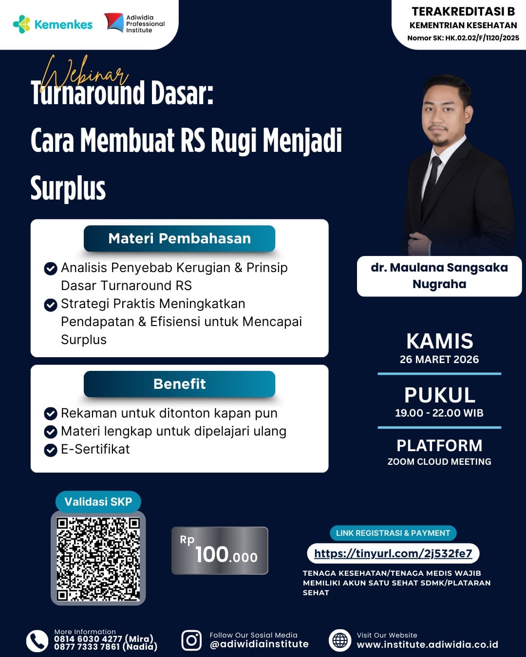 Webinar Turnaround Dasar: Cara Membuat RS Rugi Menjadi Surplus